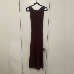 IVY COFFEE SLEEVELESS MIDI DRESS